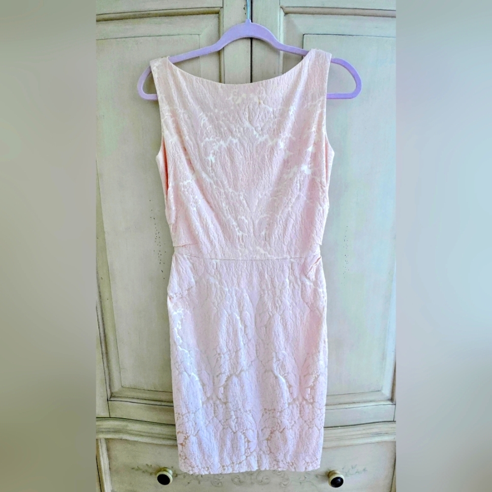 Sara Campbell Blush Textured Midi Dress